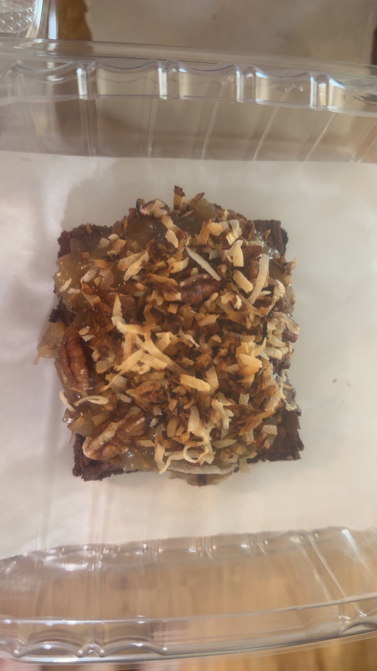 German chocolate brownie